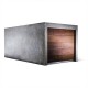 Design-Fertiggarage aus Beton mit Holztor